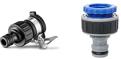 Kärcher - Piezas y Conectores para mangueras y Accesorios + Tatay Racor de Grifo Hembra 3/4 Pulgadas - 1/2 Pulgadas Premium, Conector Universal, Protección Solar