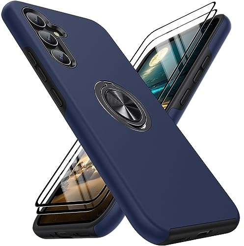 KOVASIA für Samsung A54 Hülle 2 Stück Schutzfolie,Schutzhülle Samsung Galaxy A54 5G mit um 360°Drehbarem Magnetringhalter Ständer, Kompatibel mit Samsung A54 5G Case(TPU + PC,Blau)