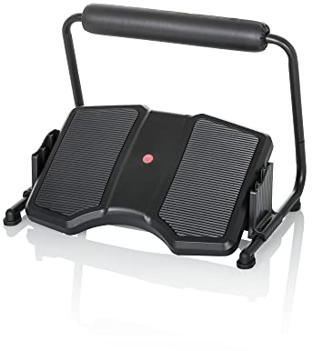 hjh OFFICE Fußstütze Büro PODI F Schwarz ergonomische Fußablage höhenverstellbar & neigbar, inkl. Beinablage, 830111