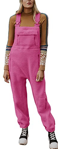 Ebifin Ebifin Fleece Overalls Moderne Femme | Décontracté, doux, confortable, sangles élastiques réglables, fermetures à boucle