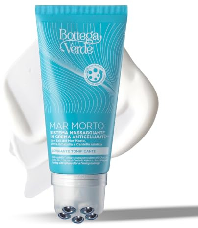 Bottega Verde - Anti-Cellulite-Körpercreme mit Salzen aus dem Toten Meer, 150 ml, Flasche mit Massage-System, glättende und belebende Wirkung