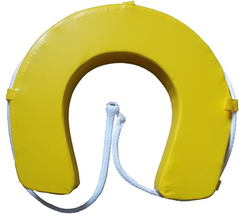 YELLOW HORSESHOE LIFEBUOY + GRAB LINE