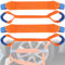 Spanngurte Autotransport Quergurt für Spanngurt Zurrschlaufen 50mm Kurz Radsicherungsgurte Radsicherung Trailer Reifengurt Zurrgurte Auto Transport Gurt Orange 4 Stück