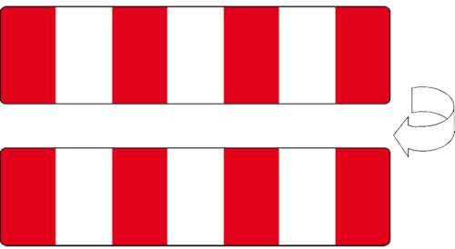 Dreifke® Verkehrszeichen Höhenleitmal, doppelseitig, zum Abhängen, Aluminium RA1, reflektierend, 800x100mm