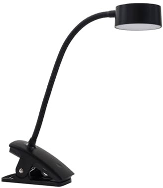 Lindby LED Klemmleuchte Maori dimmbar (Modern) in Schwarz aus Metall (1 flammig,) - Tischlampe Tischleuchte Leselampe Nachttischlampe Arbeitszimmerleuchte