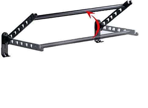 HIARAN Wäscheständer, Faltbarer Wäscheständer, Wand-Wäscheständer mit Stange, Aluminium-Wäscheständer, Kleiderbügel für Socken, BHS, Dessous, Handtücher, Unterwäsche, Handschuhe Lucky Star