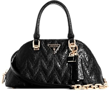 GUESS Damen Adelard Dome Satchel Ranzen, Schwarz