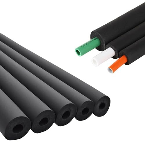 Pipe Insulation Foam Tube, 1.7m/2.0m Pipe Lagging Foam, Foam Pipe Covers for Air Conditioner Outdoor Hot and Cold Water Pipe, Foam Hose for Handle Grip Support(ID 6 mm × T 13 mm × L 2.0 m)