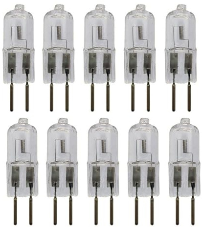 UGEFKMQ G6.35 Halogen Bulb 12V 75W GY6.35 Halogen Capsule Bulb 24V 50W G6.35 Halogen-Pin-Base-Lamp Dimmable 10Pc 12V-50W