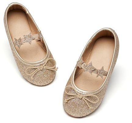 Kiderence Kleine Kleinkind Mädchen Kleid Schuhe Ballerina Ballett Wohnungen Kinder Mary Janes
