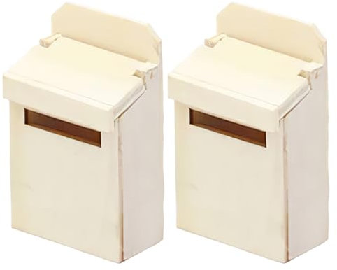 Vaguelly 2pièces Boîte Aux Lettres Miniature Bois pour Maison De Poupées Accessoires De Décoration Créatifs pour Garçon Fille Et Projets De Diorama