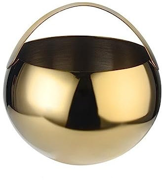 MENGLI-2024 Eiskübel Eiseimer Eiskübel mit Griff, Edelstahlkühler for Cocktailbars, Partys, Barzubehör und Serviergeschirr, Heimbar und Barwagen-Zubehör, golden, 2 l Eiswanne