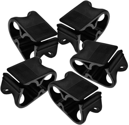 Amosfun Colliers de Serrage Plastique Réglables pour Tuyau, Contrôle du Débit D'eau, Pince D'arrêt Noir, Lot de 5, pour Tubes et Bouteilles D'infusion