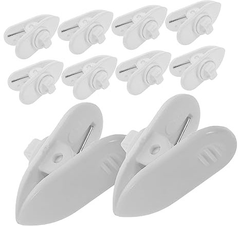 10pcs 360 Degree Rotatable Earphone Cable Clips Plastic White