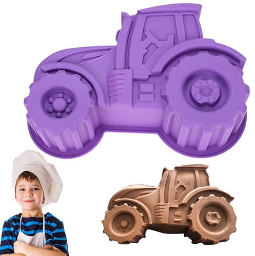 Moule De Gâteau En Silicone - Moule De Forme De Tracteur | Outil De Cuisson 3D Pour Le Chocolat | De Bonbons À Fondant Réutilisable Pour Décoration De Gâteau Fournit Des Fournitures De Cuisine A