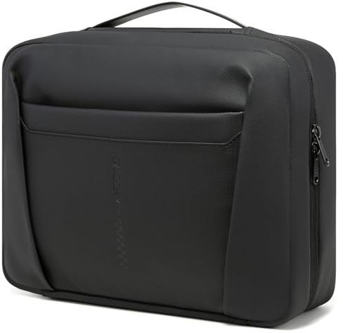 GAOCHY Viaggi Beauty Case Borsa da Toilette Appendere Borse Toilette Uomo Donna Impermeabile Organizzare Borsa per Trucchi Pieghevole Grande Capacità Trousse con 5 Scomparti, Meteorite Nero-M