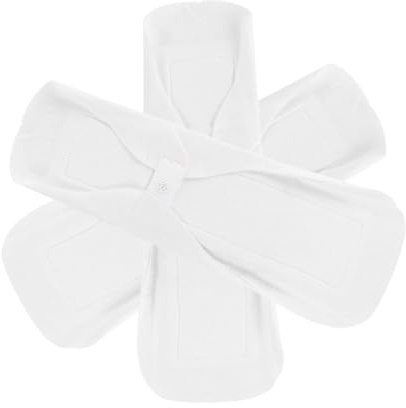 INOOMP Compresas Menstruales Reutilizables Botón de Algodón Blanco Fáciles de Llevar, Paquete de 3 Unidades para Mujer Adecuado para Viajes