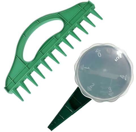 LKJAUOZ Sembradora Manual con 12 Agujeros, dispensador de semillas y plantador de precisión, herramienta de jardinería para hortalizas y flores