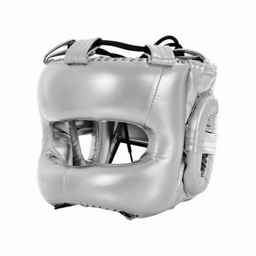 MFMEXUL Schutzkopfhaube Box Kopfschutz Kopfprotektor Schlag Vollschutz Pu Glatte Oberfläche mit Sichtfenster für Sparring Training Kampfsport Boxen für
