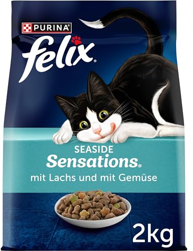 FELIX Seaside Sensations torr kattmat med lax och grönsaker, förpackning med 6 (6 x 2 kg)
