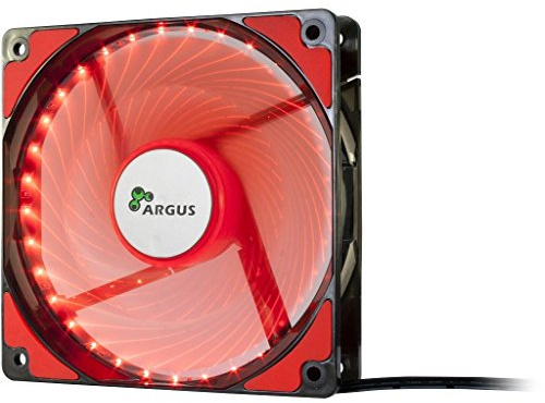 Inter-Tech L-12025 LED 120mm Fan Gehäuselüfter Gaming Case Modding Beleuchtet (Rot)