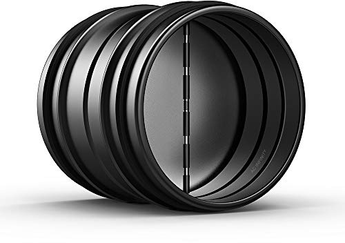 AC Infinity 8” Backdraft Damper, One-Way Airflow Ducting Insert with Spring-Loaded Folding Blades for 8” Ducting in Range Hoods and Bathrooms Fans
