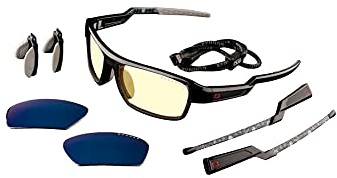 Gunnar Gaming- und Computerbrille - Lightning Bolt 360 6 Siege edition, Amber Linsen 65% Blaulichtfilter und 100% UV-Schutz - Premium Blaulicht Brille, reduziert Augenbelastung,