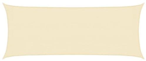 vidaXL Sonnensegel Sonnenschutz Windschutz Sonnendach UV Schutz Sonnenschutzsegel Schattenspender Garten Terrasse Balkon 160g/m² Creme 2x5m HDPE