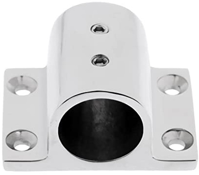 zalati Accessorio di collegamento per corrimano per barche marine, yacht, grado, rettangolare, 25 mm
