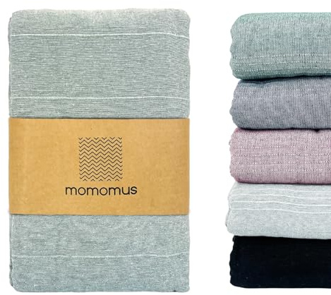 MOMOMUS Colcha Multiusos, Plaid Sofá, 150 x 200 cm, Gris Claro