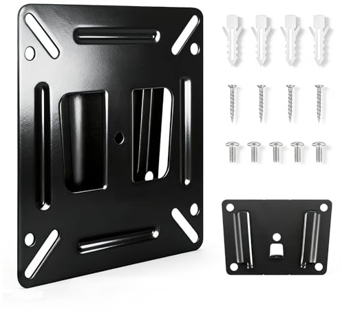 CTDMJ TV Wandhalterung TV Halterung PC Wandhalterung Fernseher Halterung Tv Mount Monitor Halterung für 14-24 Zoll Zoll Flach & Curved Fernseher oder Monitor bis zu 10kg, max.VESA 300x300mm