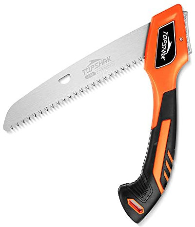 TS-DS2 8-Inch 210mm Folding Saw SK-5 High Carbon Steel Triple Cut Teeth Japanese Pull Saw