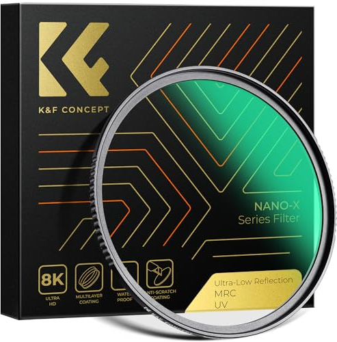 K&F CONCEPT 43mm UV Filter Ultra Low Reflection Protection Lens Filter, Slim Lens HD Optical Glass 28-Layers Coating Scratch-resistant, Ultraviolet Protector Filters for DSLR Cameras (Nano-X Series)