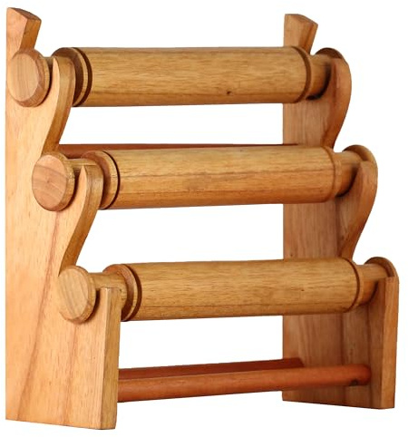 ART-CRAFT Eleganter Armbandhalter aus Holz - Dekorativer Schmuckständer mit 3 Ebenen für bis zu 30 Armbänder