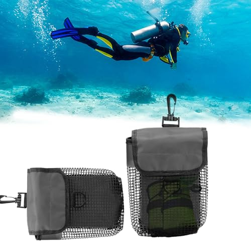 Strandtasche,Netz-Tauchtasche, Polyester-Netzstrapazierfähige Reisetasche,leichtes Tauchnetz-Ausrüstungspaket,mit Schnalle,Pool-Tasche, Schnorchelausrüstung tragbares,zum Tauchenoder Schnorcheln