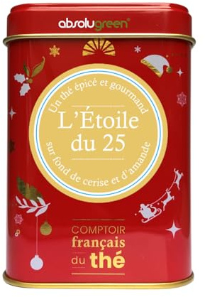 Thé de Noël en Boite Métal - Comptoir Français du Thé - Maison Française - Thé en vrac (L'Étoile du 25)