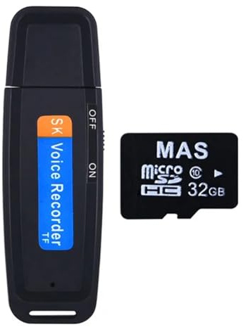 FYOBOT Enregistrement Vocal USB Mini Enregistreur Vocal Numérique MiniSound Dictaphone Enregistreur Audio Stylo 32 Go pour Entretien de Réunion