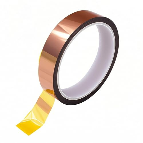 Misuyue Cinta Kapton de 20 mm, cinta adhesiva resistente al calor hasta 300 ℃, 33 m/108 pies, cinta aislante para impresoras 3D, soldadura, sublimación, placas de circuitos electrónicos (cerveza)