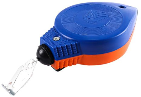 Ieron Lot de 2 enrouleurs de cordeau à Craie Robuste de 30 m avec Poudre Bleue de 30 ML, Cordon de Craie de Chantier à rembobinage Rapide pour marquage en Ligne Droite