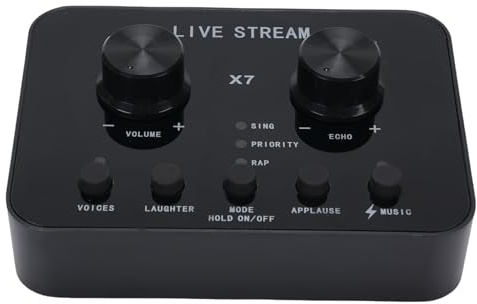Carte Son en Direct, Changeur de Voix de Carte Son en Direct Externe avec Plusieurs Effets pour L'enregistrement des Ordinateurs Portables Chatting de Chat en Streaming