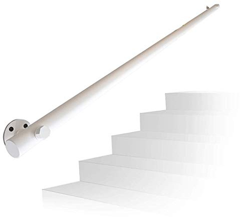 Kit de rampe d'escalier d'intérieur de 81,3 cm en bois massif antidérapant pour la sécurité des personnes âgées et des greniers, balustrades blanches pour escaliers, couloir et support de bâtiment