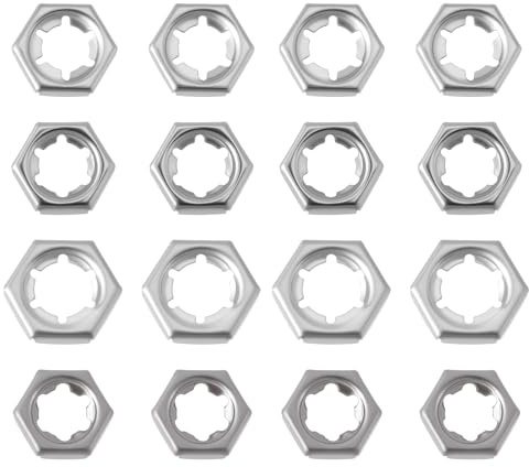 SG Store 40 Tuercas Hexagonales Autoblocantes (6 Dientes de Bloqueo) DIN 7967 304 Acero Inoxidable M6 M8 M10 M12