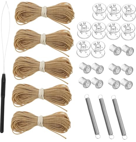 Levemolo Honeycomb Curtain Accessories Restring Kit for Pleated Shade Rv Blind Repair Kit Camper Window Shade