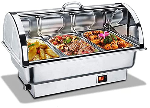 FBHappiness Food Warmers For Parties Buffets Electric400W Chafing Dishes Electric Food Warmers Buffet Server With Lidsideal For Parties Buffet 9L- Adjustable,C,C