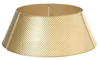 Weihnachtsbaumkragen Metall Gold 64 cm Christbaumständer-Abdeckung Imatra