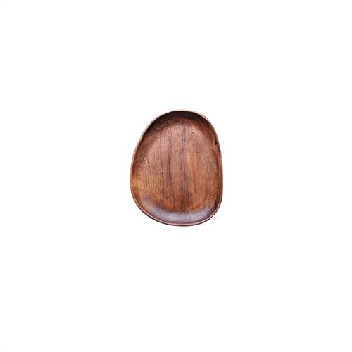 ZIGUIhsou-11 plato hondo Plato de cena redondo madera maciza for el hogar, plato aperitivos, fruta, seca, té Sushi hecho a mano, postre, vajilla