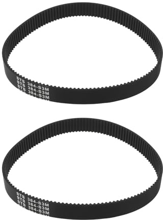Briny River 2 Pcs Compressor Drive Toothed Belt 150S3M384 384x15mm 150 Teeth Fit for Most Compressors