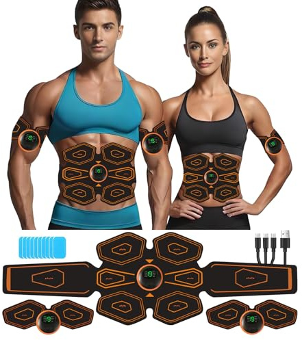 AILEDA Muscle Stimulator,NEW Gen ABS Stimulator Toning Belts,Men'S and Women'S Abdominal Arm and Leg Stimulator With Massage Function,is effective in improving muscle strength and endurance