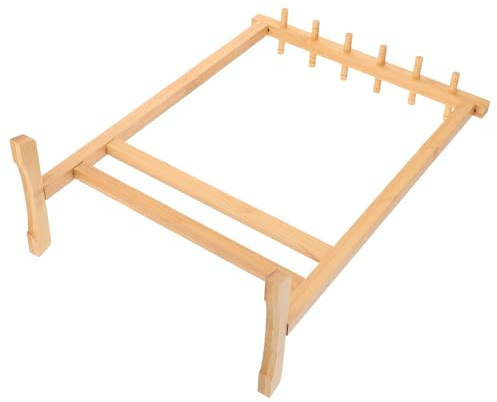 MERRYHAPY Bamboo Calligraphy Brush Holder Stand Pen Hanging Rack Desktop Brush Rest for Chinese Writing and Painting Storage, Vintage Style Pen Rack for Students and Artists