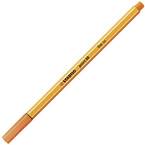 Fineliner - STABILO point 88 - Einzelstift - gelbrot